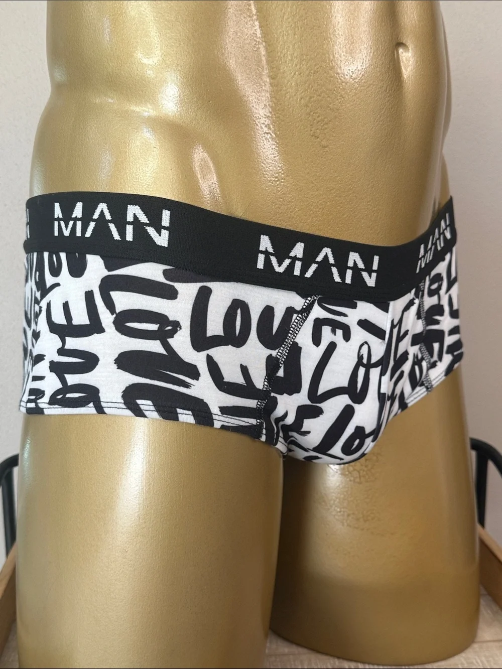 Boohoo Man Love Briefs Large